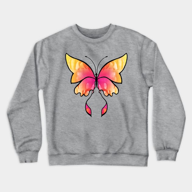 Fiery Butterfly Crewneck Sweatshirt by Olooriel